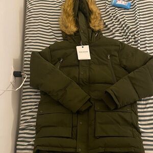 Rich Cotton Men's Olive Green Puffer Jacket